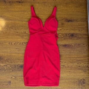 Sequin Hearts Vibrant Red Mini Dress